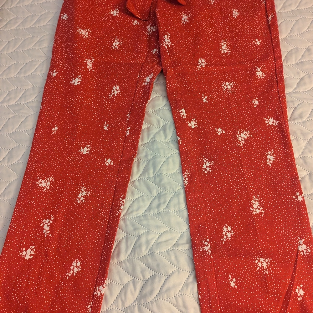 Jules & Leopold Red and White Floral Pants